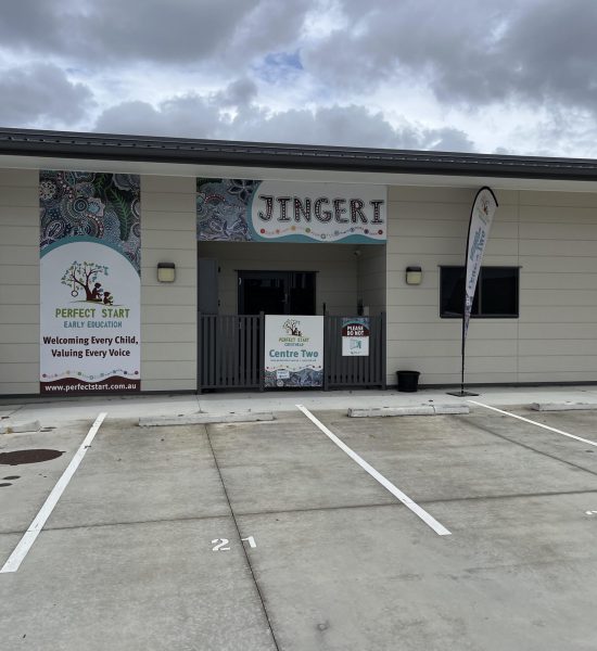 Signage with embedded aboriginal print